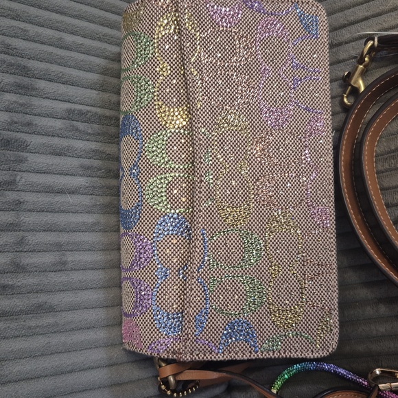 Coach Crystal Rainbow Signature Tabby Shoulder/Crossbody Bag - Picture 10 of 16